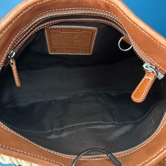 Vintage Coach Hampton Saddle Brown Leather Hobo Shoulder Purse 7583 - Picture 7 of 17